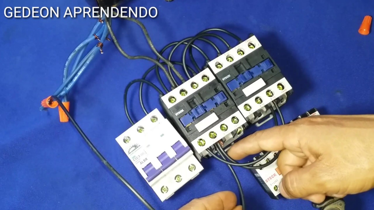 INVERSÃO DE ROTAÇÃO MOTOR BIFASICO COM CONTACTORA