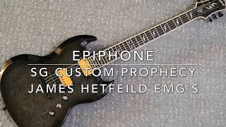Epiphone SG Custom Prophecy with James Hetfeild EMG's - YouTube