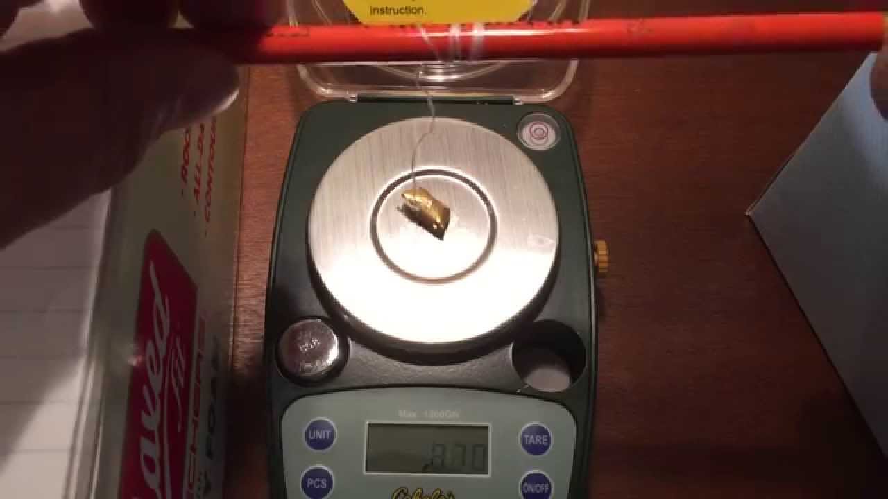 Gold nugget specific gravity test YouTube