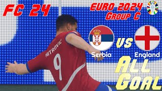 FC 24 | Euro 2024 | Simulation | Group C | Serbia vs England | All Goals