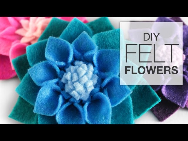 DIY Felt Flowers - Positively Splendid {Crafts, Sewing, Recipes