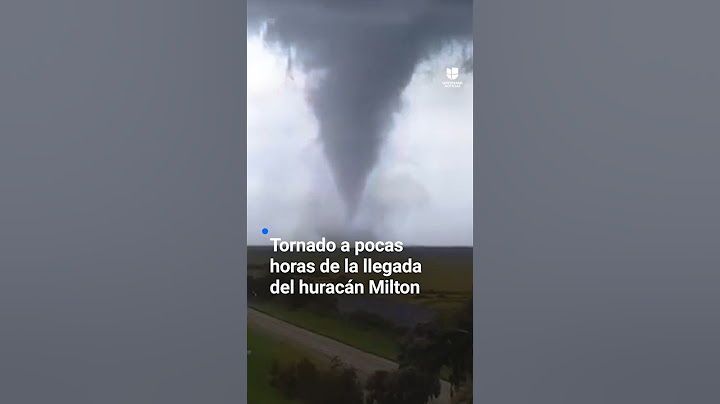 Imágenes de un tornado que se registró en Florida a pocas horas de la llegada del huracán Milton