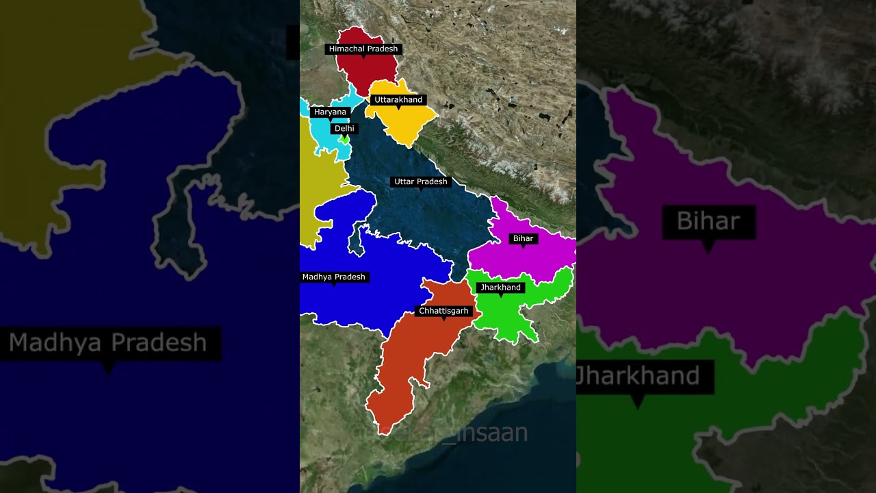 Neighbours of Uttar Pradesh | States & Countries Bordering UP Explained #shorts #uttarpradesh