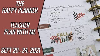 Plan with Me || September 20-24 || Teacher Big Happy Planner