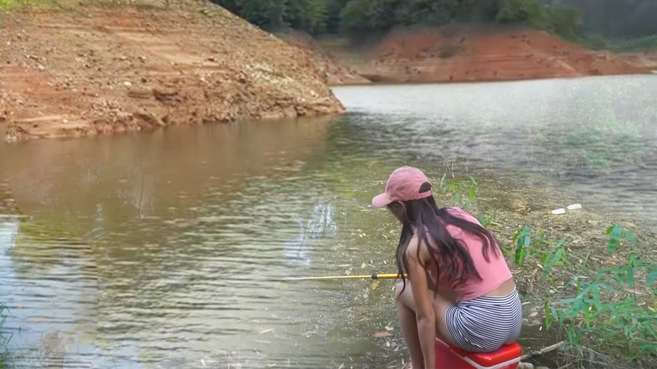 美女用三四十斤的大鱼住酒店，老板娘一脸诧异，不过这鱼真的赚了！【女钓友微微】