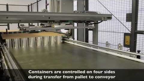 Depalletizer for steel cans - A-B-C Model 108