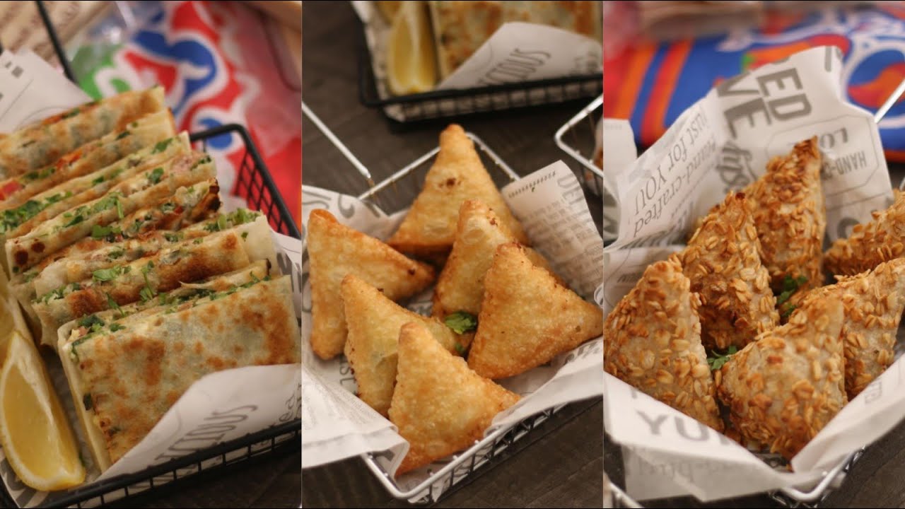 حشوات سمبوسة تجنن غير شكل + مطبق دجاج بالتشيدر 😋✨ الشيف حصة