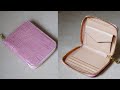 Make a zipper wallet|Pattern|No.22 【Leather work】