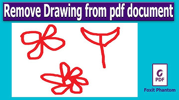 How to remove Drawing from pdf document in Foxit PhantomPDF
