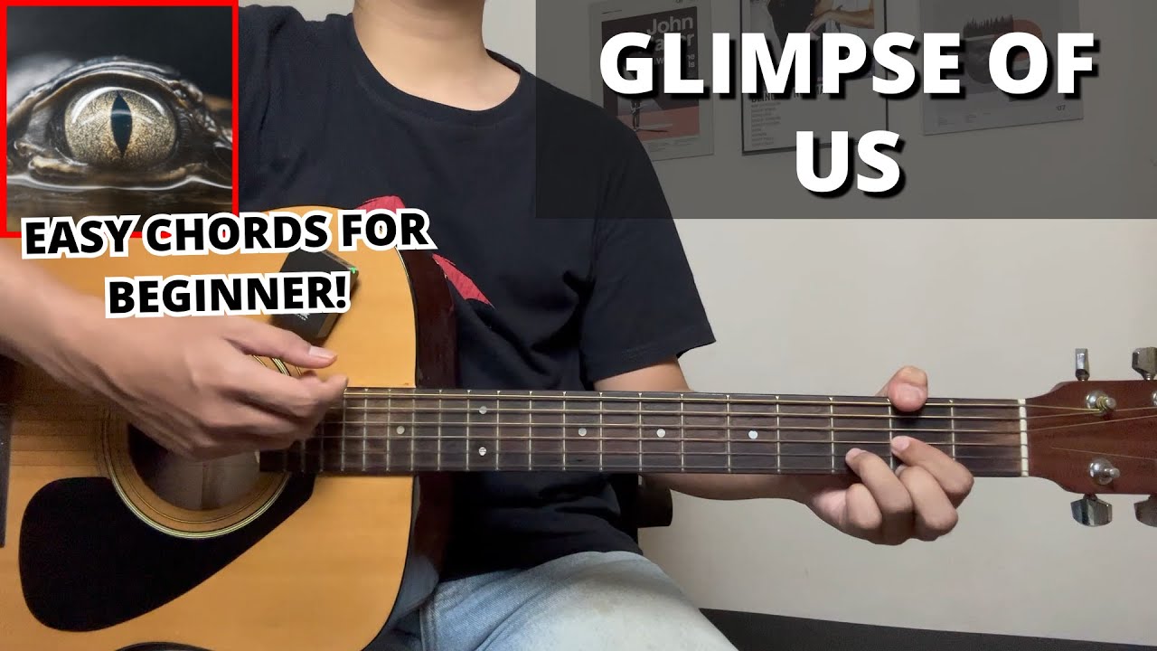 Glimpse Of Us - Joji (Guitar Tutorial) No Capo! Easy Chords For Beginner!