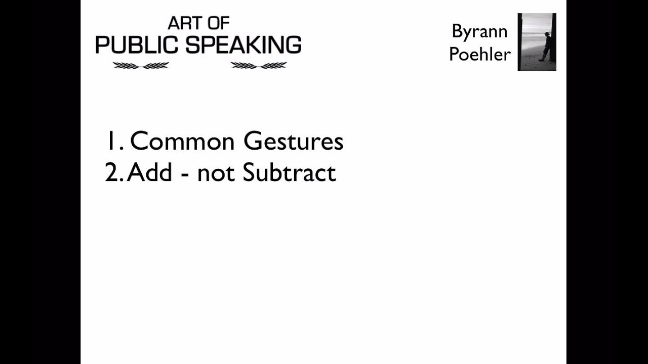 The importance of Gestures in the Art of Public Speaking