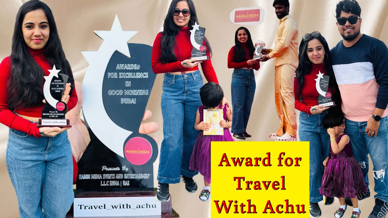 Award for Travel with achu | Good Morning Dubai event | Habibi media events and entertainments|Dubai