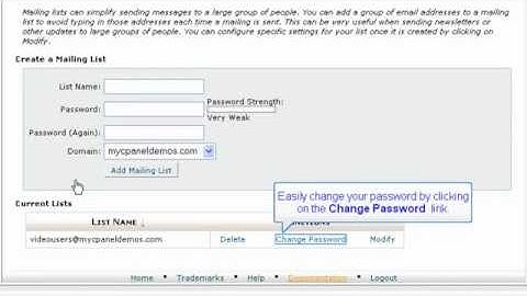 Proaxxs - cPanel Mailing Lists