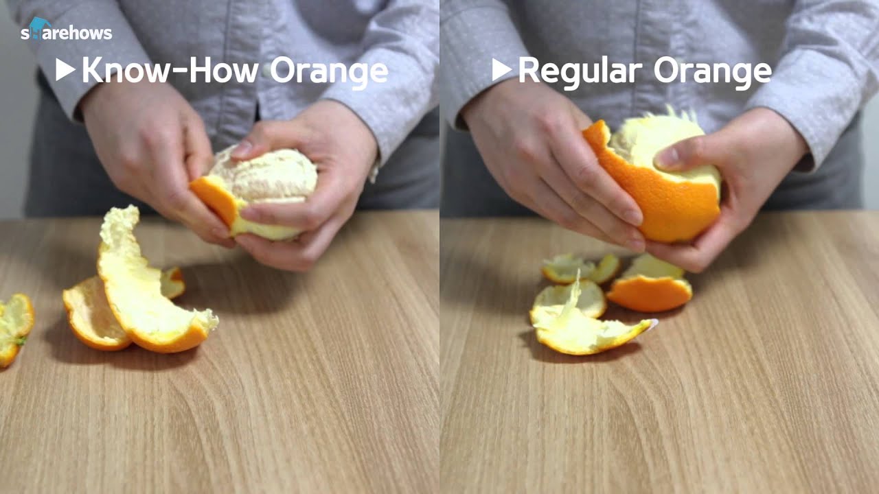 How To Peel An Orange Without A Knife Youtube