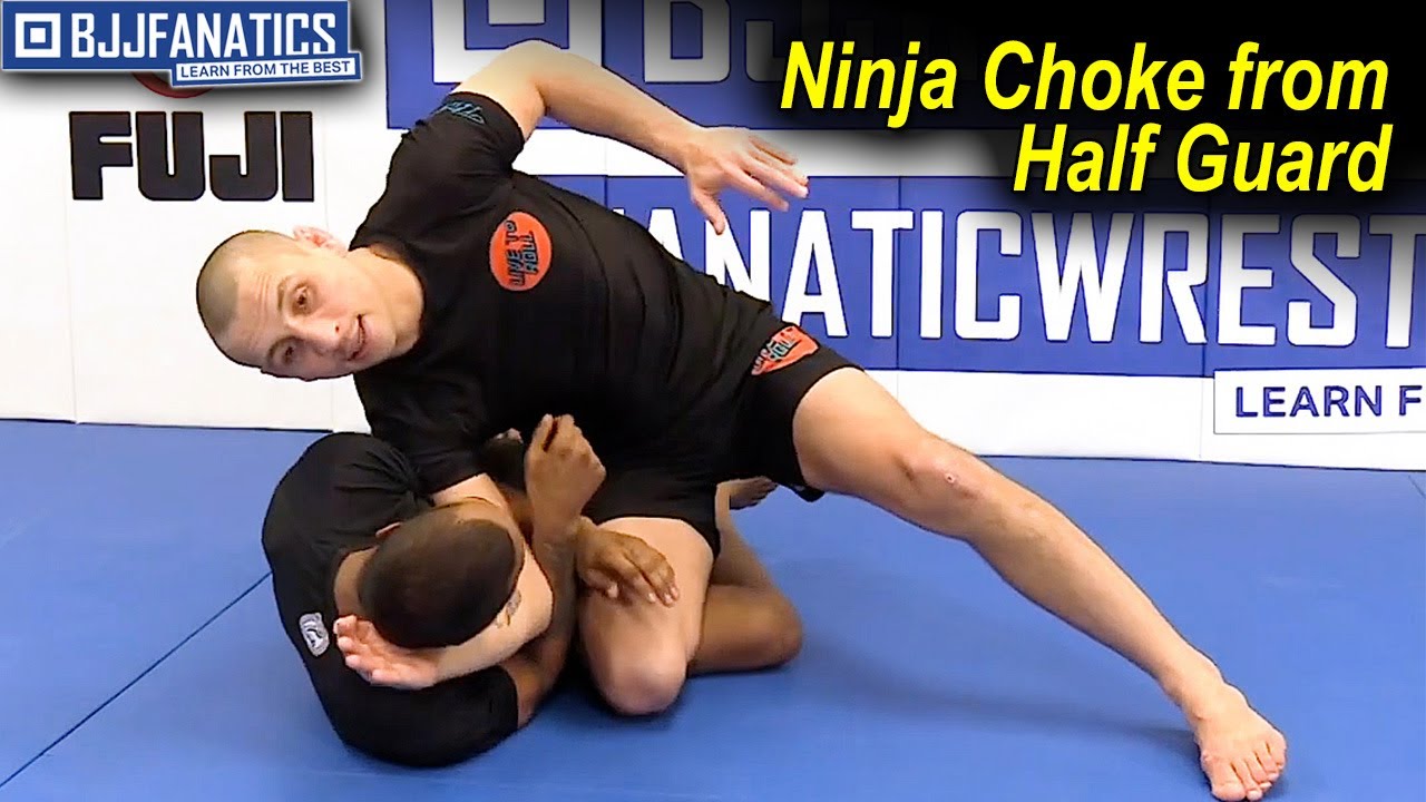 Ninja Choke from Half Guard by Oleksander Humen 