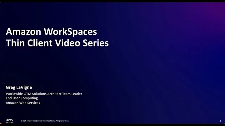 Getting Started with the Amazon WorkSpaces Thin Client | Amazon Web Services