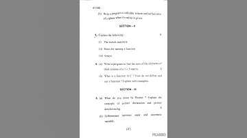 I.G.U meerpur Rewari B.sc 2nd year 4th semester programming in C and numerical paper Maths May 2023