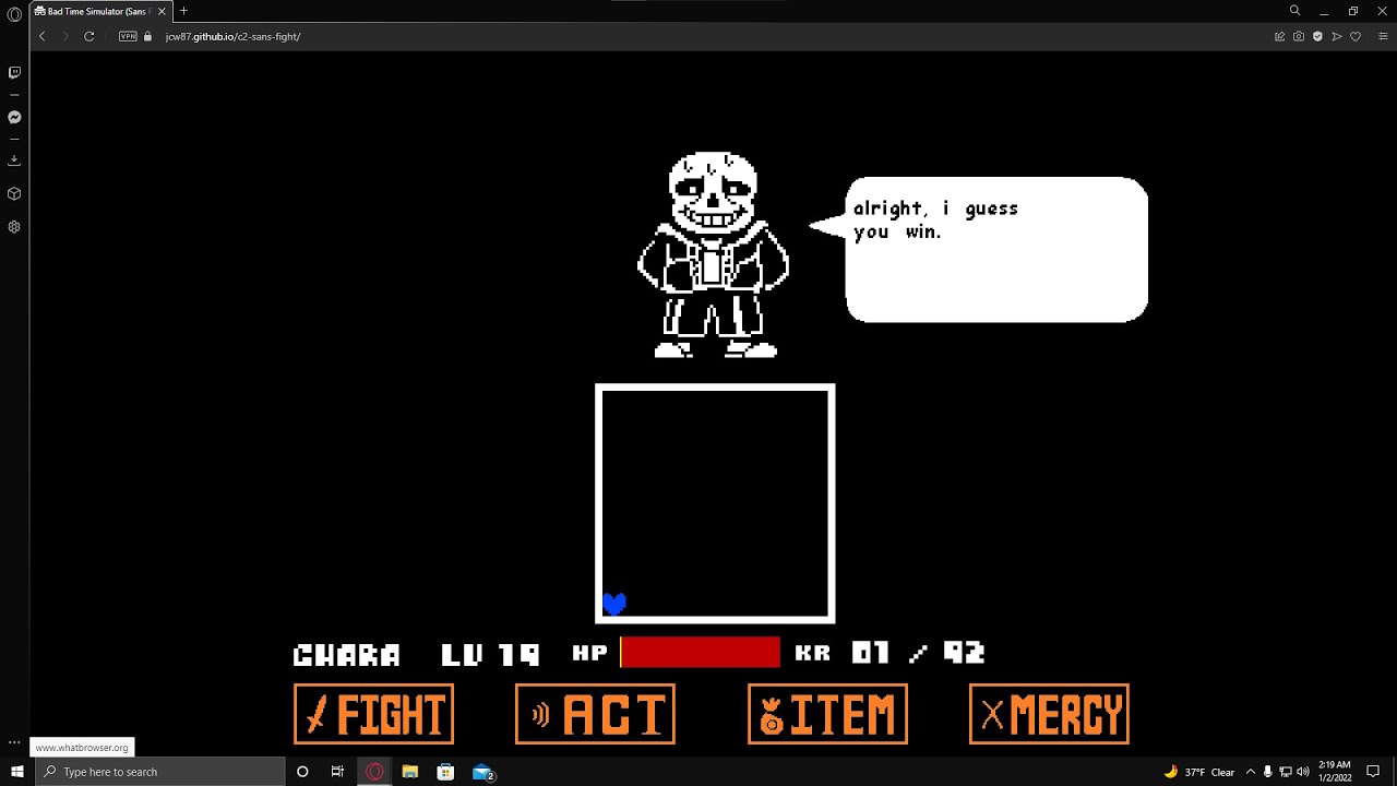 Undertale - Beating the bad time simulator! – finalutiongaming na Twitchu