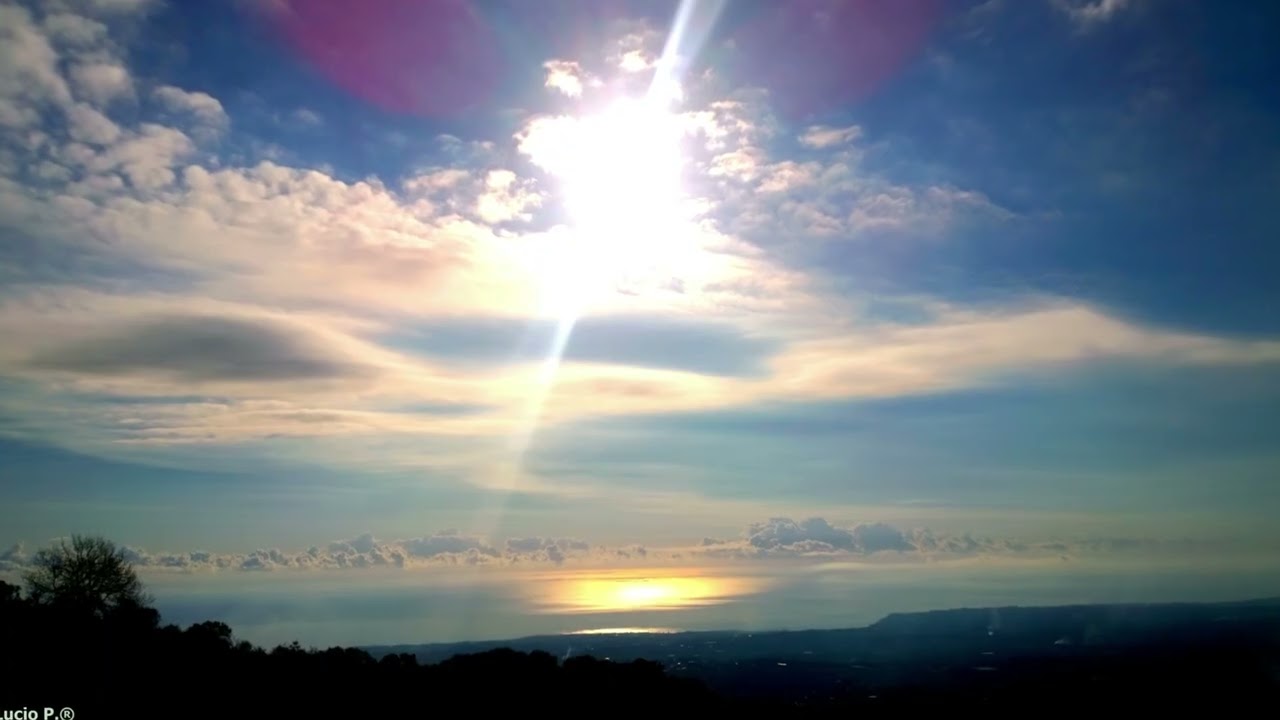 Etna Sole Nuvole Paesaggi