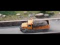 DOT uses a live driver in a 58K pound sand truck to test their runaway truck arrestor