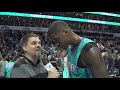 MARVIN WILLIAMS after HORNETS WIN vs. Pistons!