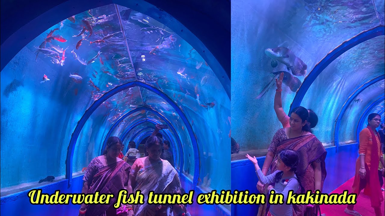 kakinada aquarium Underwater fish tunnel in kakinada/కాకినాడలో అండర్