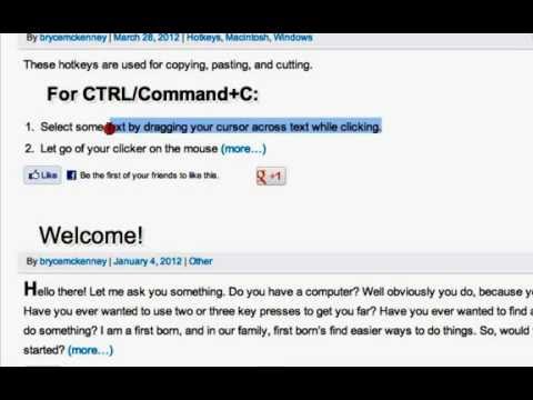 The Hotkey: CTRL/Command C,V, and X