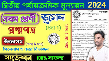 class 9 geography 2nd unit test question paper 2024 | class 9 geography 2nd unit test suggestion