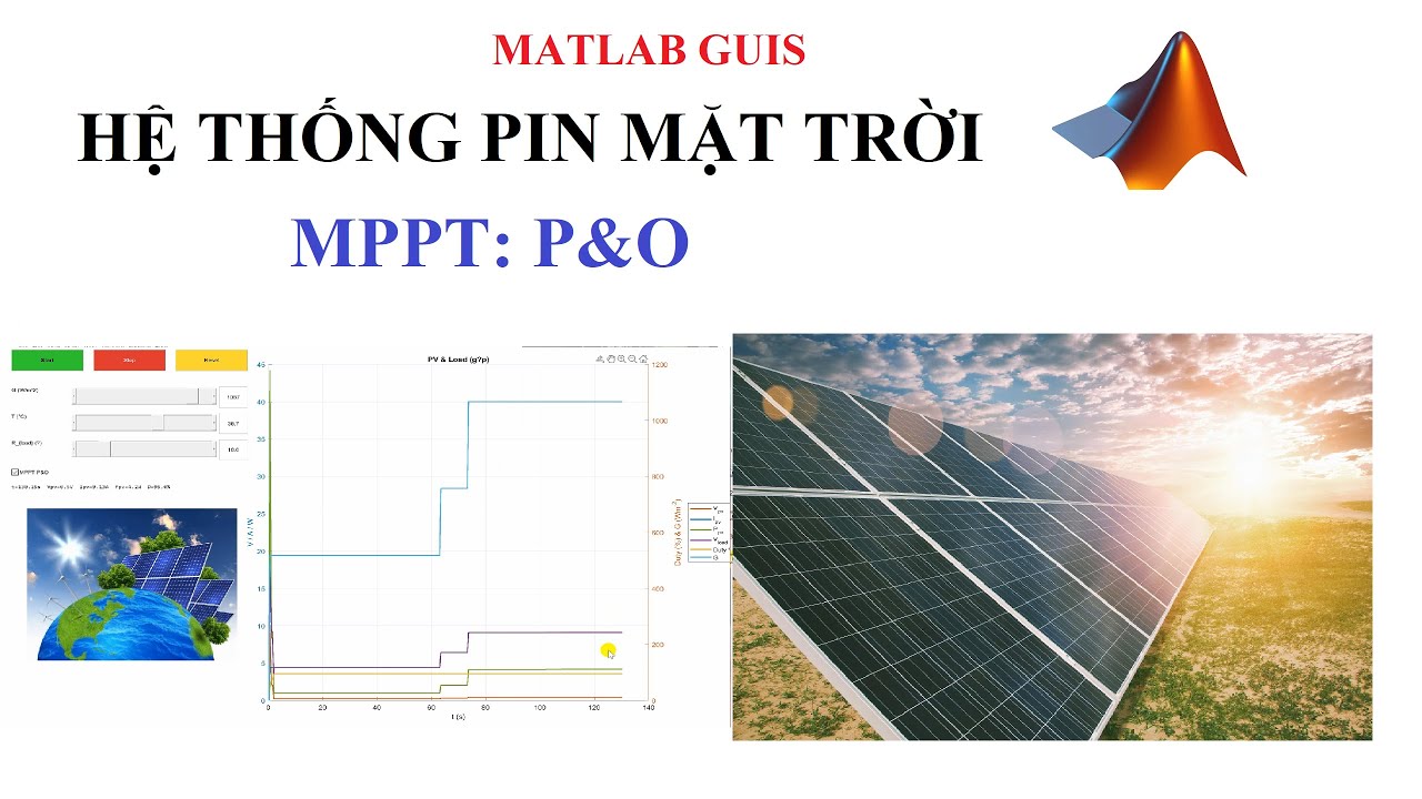 GUIs MATLAB 3: Hệ thống Pin mặt trời và MPPT P&O - YouTube