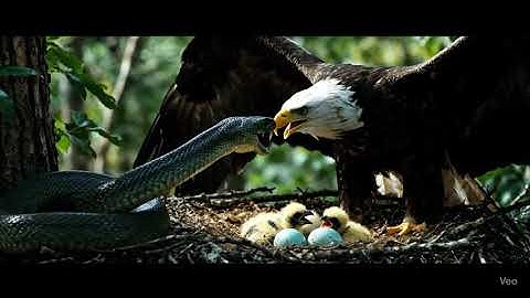 Eagle Defends Nest From Snake | Incredible Predator vs Predator Battle