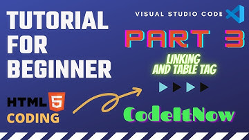 Linking, table, table row, table data and other html tags(Part-3)/CodeItNow/Tutorial for beginners