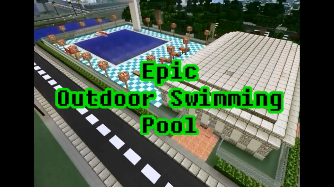 Minecraft Swimming Pool - YouTube