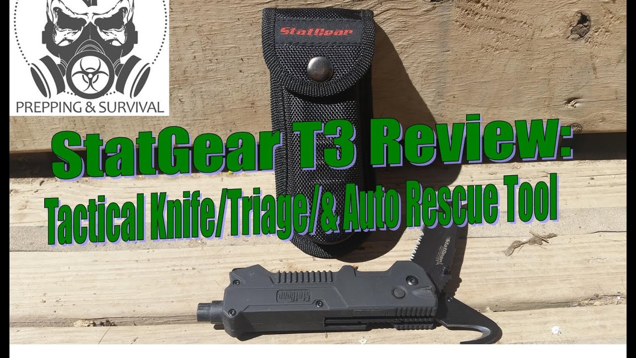 StatGear T3 Review: tactical knife, triage, & auto rescue tool all in one! - YouTube