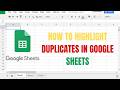 How to Highlight Duplicates in Google Sheets