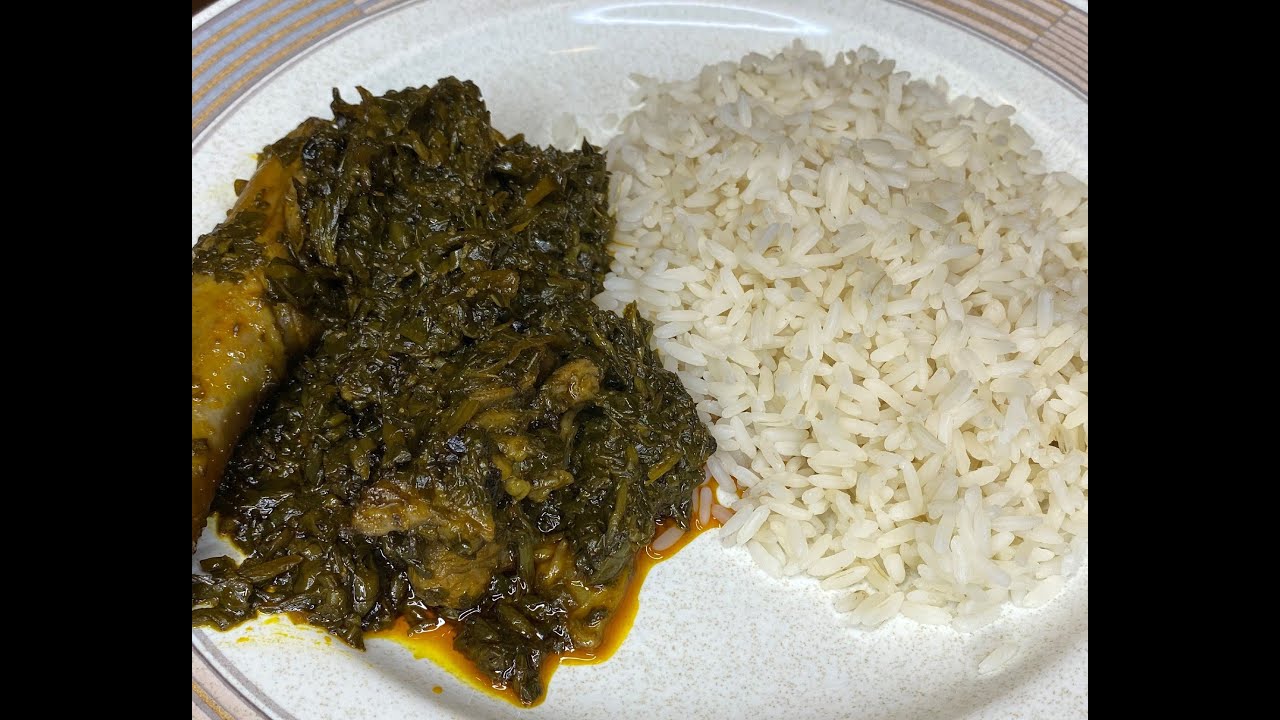 Red Oil Potato Greens Liberian Recipe