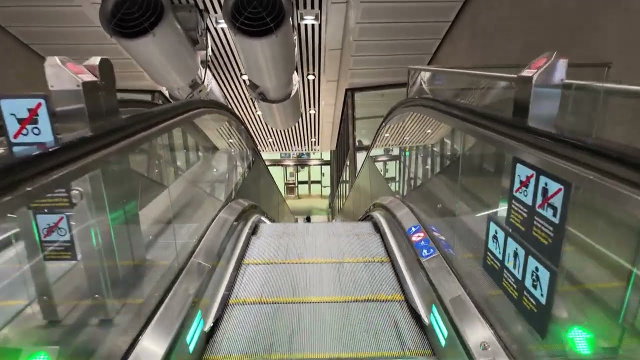 Sweden, Stockholm Odenplan Train Station, 7X escalator