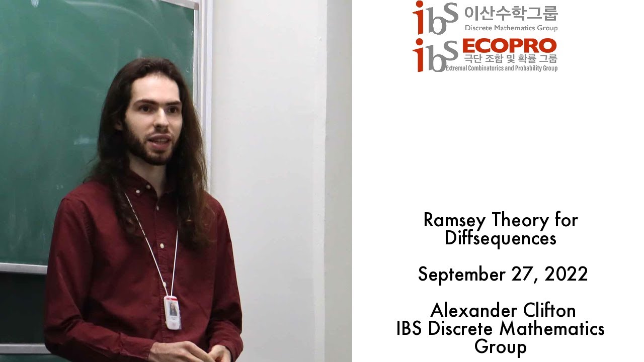 2022.09.27, Alexander Clifton, Ramsey Theory for Diffsequences