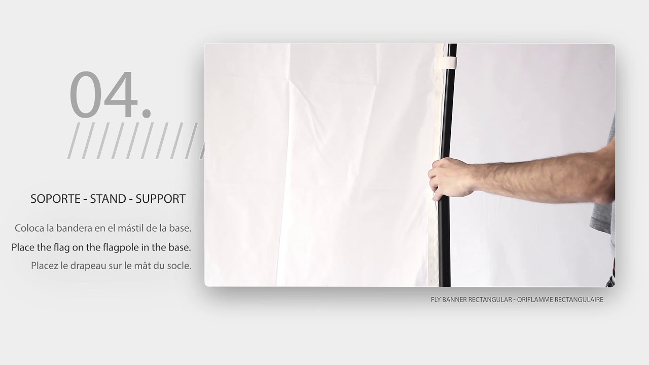 Instrucciones-Instructions manual -  Mode démploi - Fly banner Rectangular/ Oriflamme Rectanguilaire