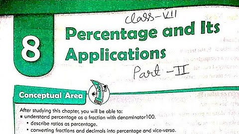 Class 7 maths | Chapter 8 Percentage and Its Applications Part 2 | MKD Agrim Academy