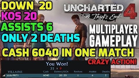 Uncharted 4 Multiplayer Beta "CRAZY ACTION!" Top Kills 40 Downs & KOs