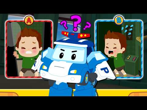 日常の安全対処法│ロボカーポリー、選択！安全クイズ！│EP01 エレベーター・地震・火災編│ポリーと一緒に選ぼう│ロボカーポリー テレビ