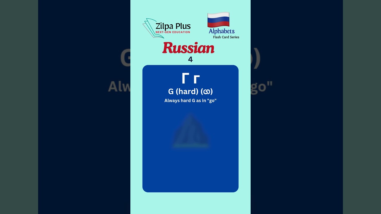 Language flash cards | Russian Alphabet | Part 4 | 