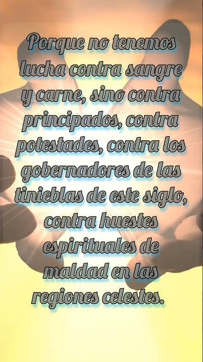 No Tenemos Lucha Contra Sangre Ni Carne No Tenemos Lucha Contra Sangre NI Carne, Efesios 6:12 - YouTube