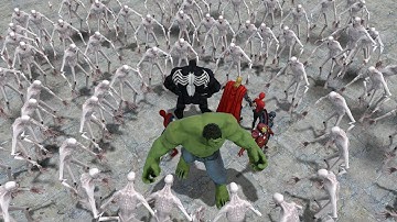ALL MARVEL HEROES VS 100 SCP-096S!! Garrys Mod Sandbox
