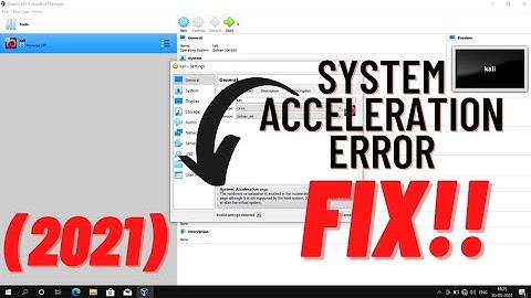 System Acceleration Page Error || In VirtualBox || [Solved] || Invalid Settings detected || #TG