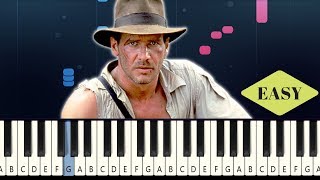 INDIANA JONES THEME SONG - Easy Piano Tutorial with SHEET MUSIC chords