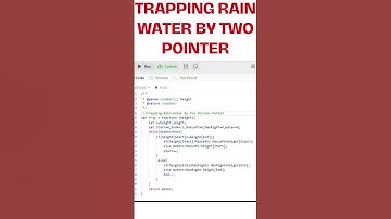Trapping Rain Water By Two Pointer #shorts #javascript