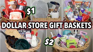 DOLLAR STORE CHRISTMAS GIFT BASKETS 2022 *EASY DIY $1 GIFT IDEAS!*