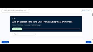 Build an App to Send Chat Prompts Using the Gemini Model | BB-IDE-GENAI-003 | Google Cloud screenshot 3