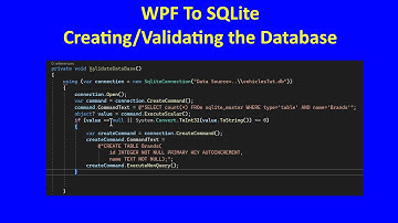 WPF with SQLite Part2, ViewModel and database validation MVVM